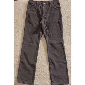 Vintage Men's Lee Riders Corduroy Gray Pants Size 30x30 75/25 Cotton Poly
